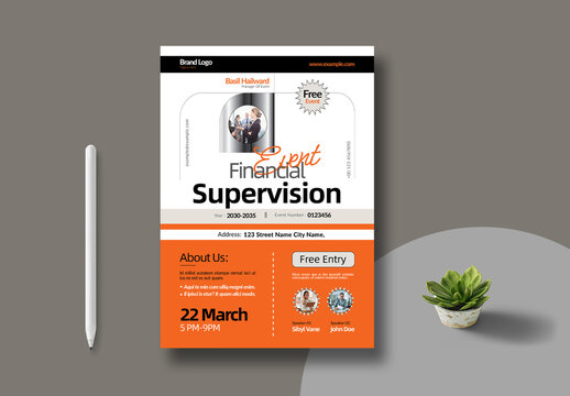 Financial Supervision Poster Template Layout