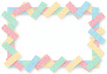 masking tape frame with pastel color