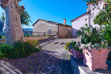 A narrow street in Fossalto, a small town in Molise, Italy.