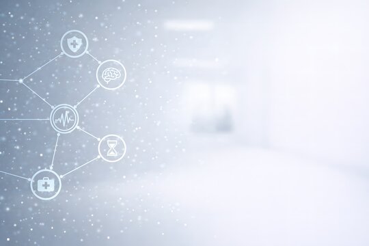 Medical science background with DNA structure, stethoscope and laboratory research elements - Powered by Adobe