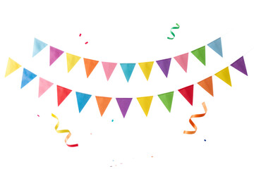 Obraz premium Colorful Party Bunting with Confetti and Streamers