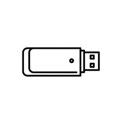 Obraz premium USB Flash Drive Simple Line Art Illustration.