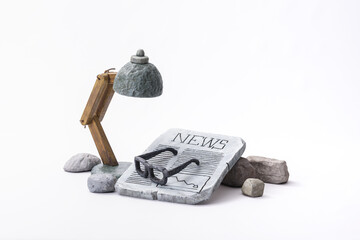 Stone Reading Desk Set