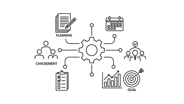 Business Strategy Planning Process Diagram.