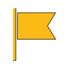 Obraz premium Yellow Flag Icon