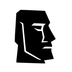 Minimal Stone Face Icon