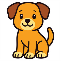 illustration vector of a dog