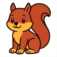 squirrel with acorn vector