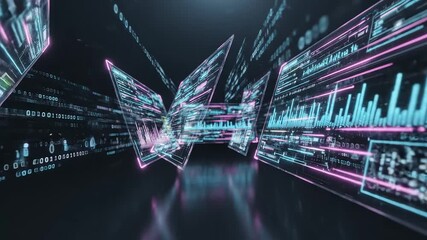 Futuristic digital data interface - Powered by Adobe