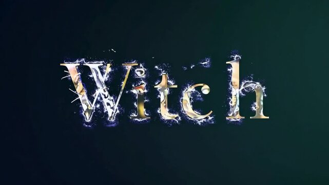 Sparkling Witch Magic Text Logo Effect