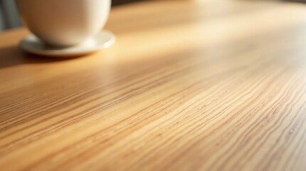 White cup light wood table saucer wooden table