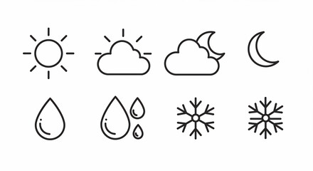 Simple weather icons set