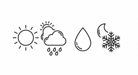 Simple weather icon set