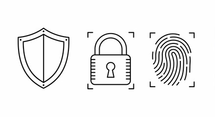 Security and protection icons