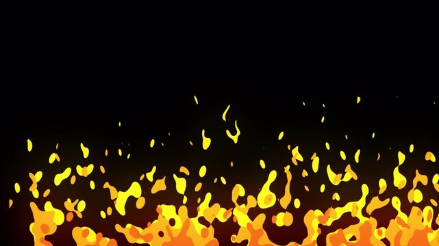 Fire explosion 2d fx flame animation effect heat burn cartoon