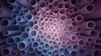 Colorful Abstract Macro of Stacked Plastic Straws