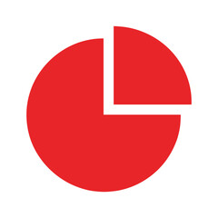 Red Pie Chart Vector Icon