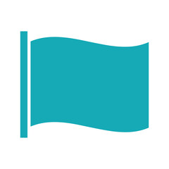 Teal Flag Vector Icon