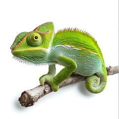 Fototapeta premium Green Chameleon Lizard Reptile Colorful Animal