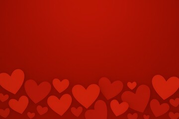 Red background with hearts pattern for love and valentines day decoration