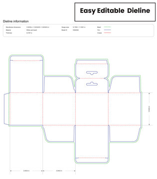 square box with hang tab dieline template box dieline die lines packaging custom dieline  box cardboard box dieline pizza box dieline printable product packaging layout,