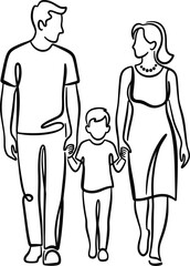 Vector illustration of a man and woman in white clothing showing front and back human figure silhouettes for fashion design anatomy sketches