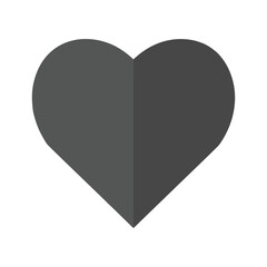 Black Heart Icon Vector Illustration