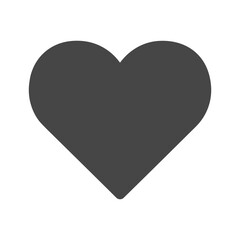 Black Heart Icon Vector Illustration
