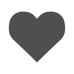 Black Heart Icon Vector Illustration