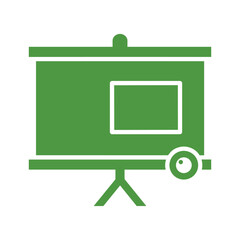 Green Presentation Board Icon