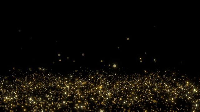 spark gold glow light particles overlay wave animation