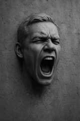 man with mental suffering, conceptual