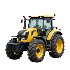 Obraz premium Modern Yellow Tractor With Large Tires