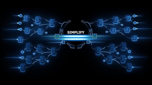 Simplify Complex Systems with Futuristic Technology Concept Animation