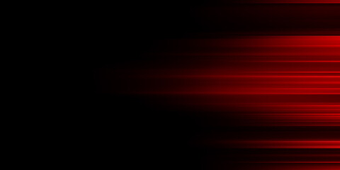 Speed ​​line illustration, road. Red laser beams isolated on black background. Abstract light effect. Red lens flash. Horizontal rays glowing in the dark