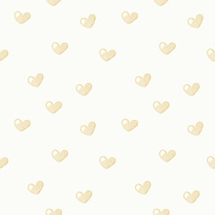 Seamless pastel brown beige heart pattern