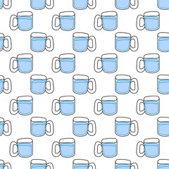 seamless pattern with coffee cups