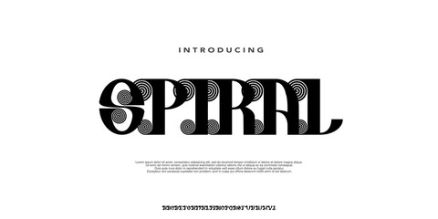 Spiral Font, Ethnic display serif font with spiral ornament style. Perfect for artistic branding, posters, and decorative designs.