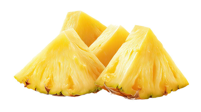 Pineapple Slices Vector Illustration, Transparent Background PNG, Design Composition Clipart.
