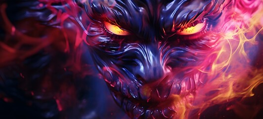 realistic photo of a glossy demon ,generative AI