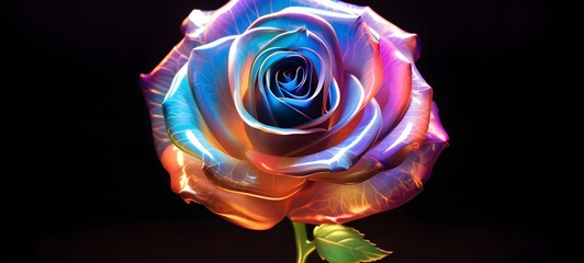 realistic photo of a glossy rose,generative AI