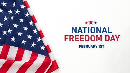 Fototapeta premium National freedom day celebration with american flag on february 1st