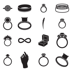 Engagement Ring SVG Bundle Diamond Rings, Proposal Box, Infinity Love, Wedding Jewelry Clipart