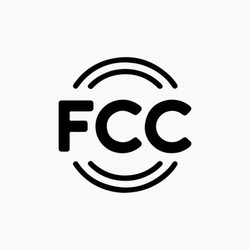 FCC mark for the federal communications commission vector