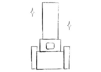 終活や墓地・霊園の案内・お墓参りや供養をイメージ・手書き風のタッチで描かれた綺麗な日本のお墓・墓石
