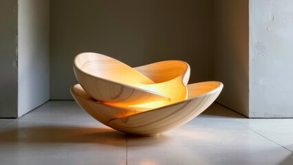 Minimalist style luminous art seat decoration