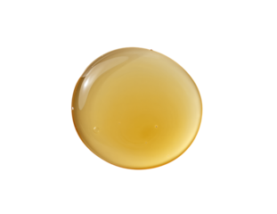 Single yellow liquid splash isolated