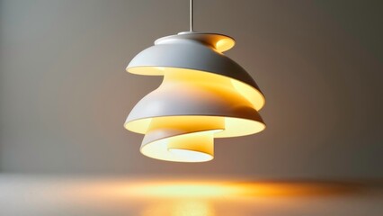 Layered spiral shaped luminous art lamp