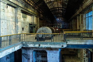 Wide view of abandoned generator hall