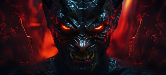 realistic photo of a glossy devil ,generative AI